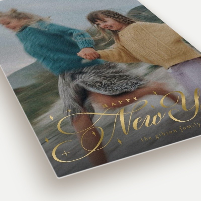 Sparkling Script New Year's Card