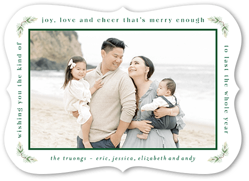 Polished Frame 5x7 White  Holiday Card