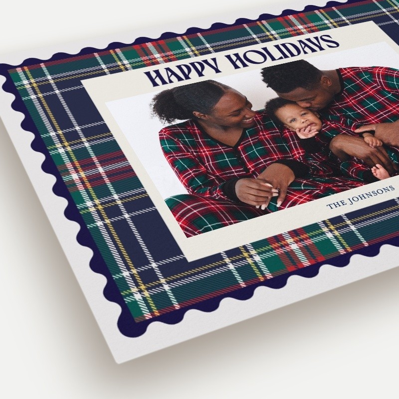 Little Sleepies Northern Night Plaid Holiday Card