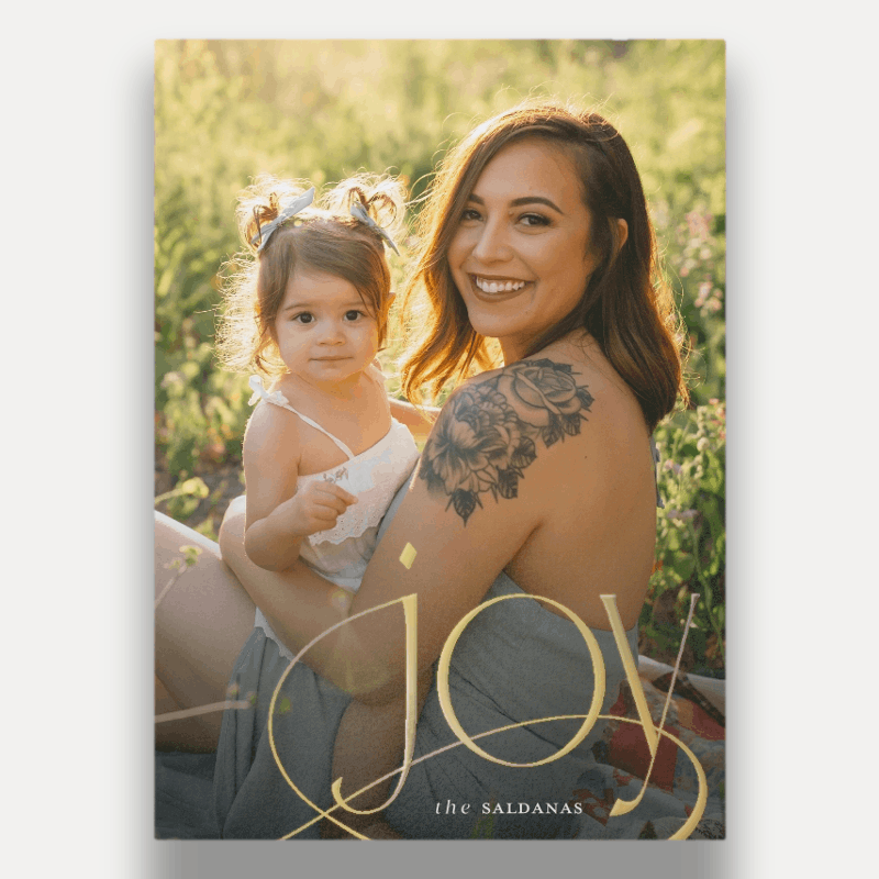 Beaming Joy Holiday Card Beaming Joy 5x7 White Holiday Card