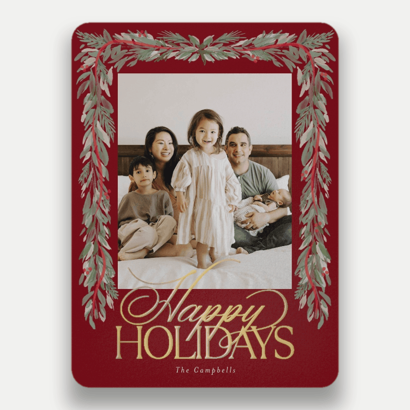 Draped Garland Holiday Card