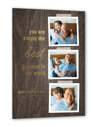 Best Grandpa Snapshots 5x7 Brown  Father's Day Card