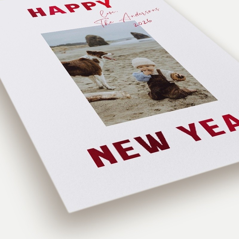 Modern Signature Holiday Card