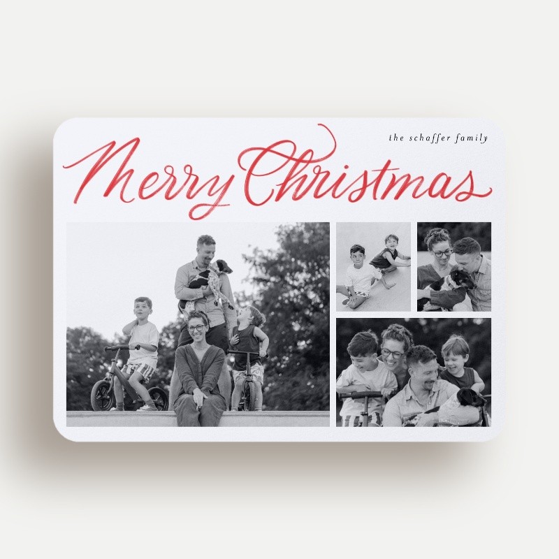 Brushed Merry Holiday Card
