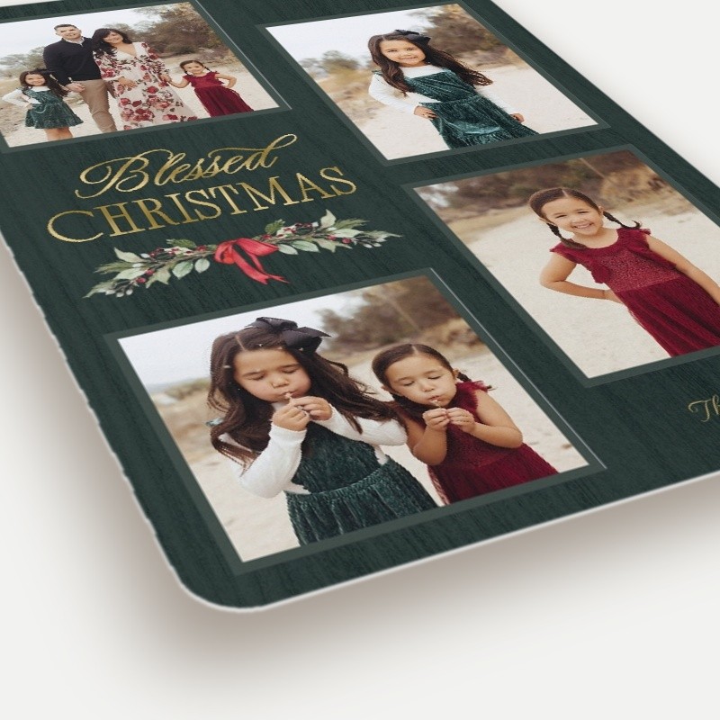 Holly Swag Holiday Card