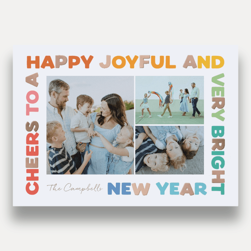 Rainbow Frame New Year's Card