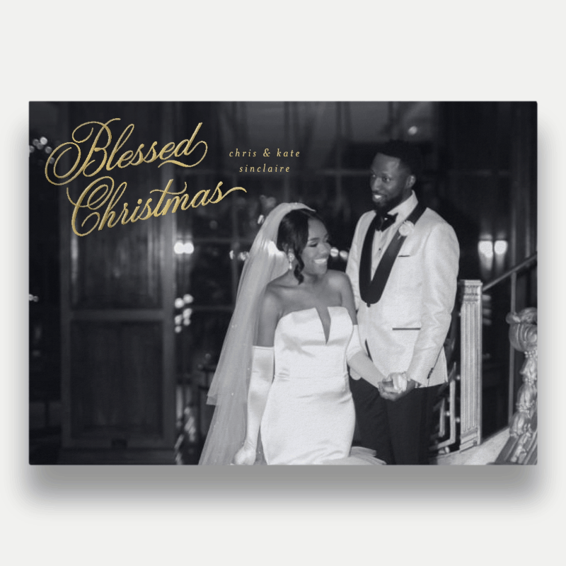 Sweeping Script Holiday Card