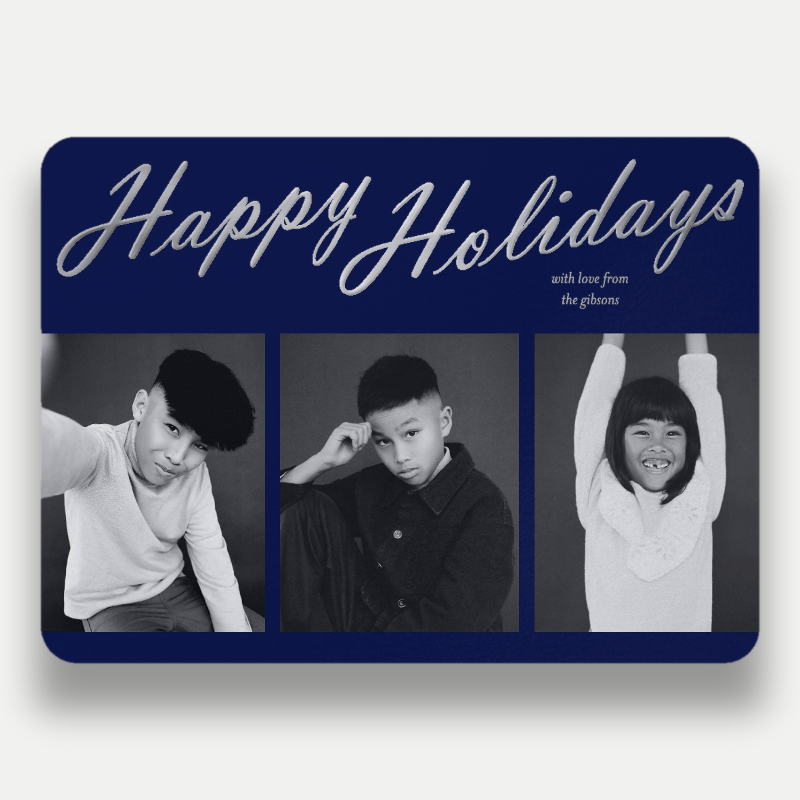 Bold Script Holiday Card