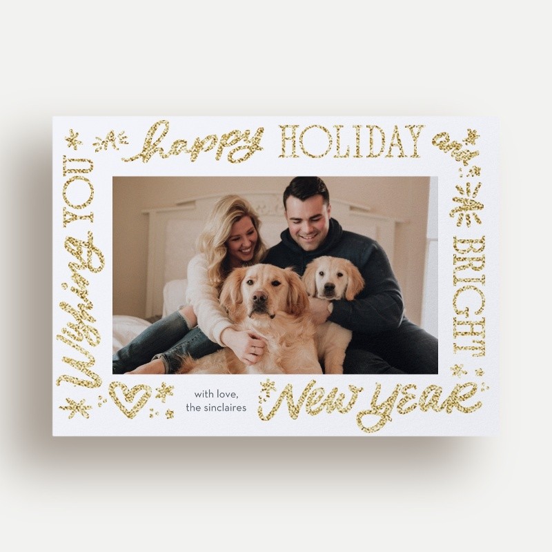 Glitter Greetings Holiday Card