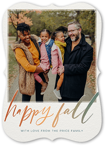 Ombre Fall 5x7 Brown  Thanksgiving Card