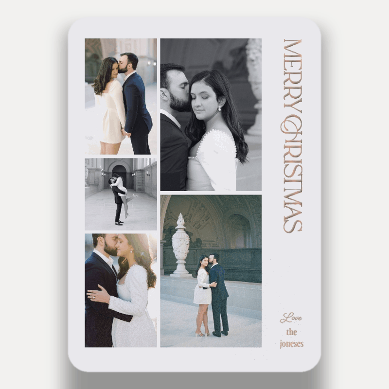 Vertical Swash Holiday Card