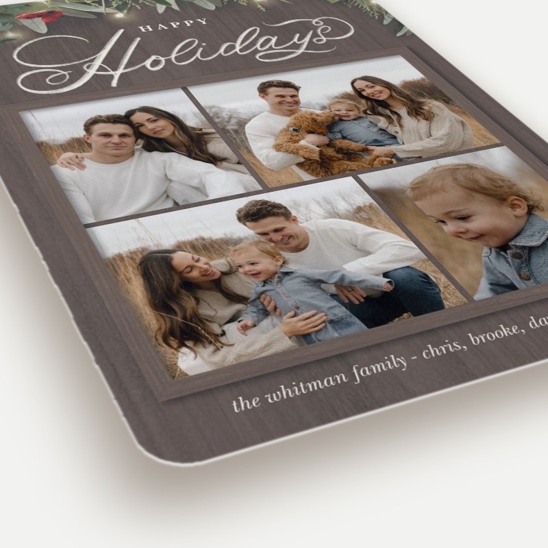 Farmhouse Greenery Holiday Card