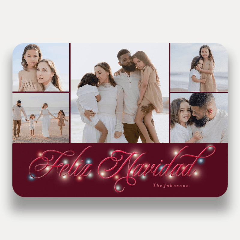 Glowing Flourish Holiday Card