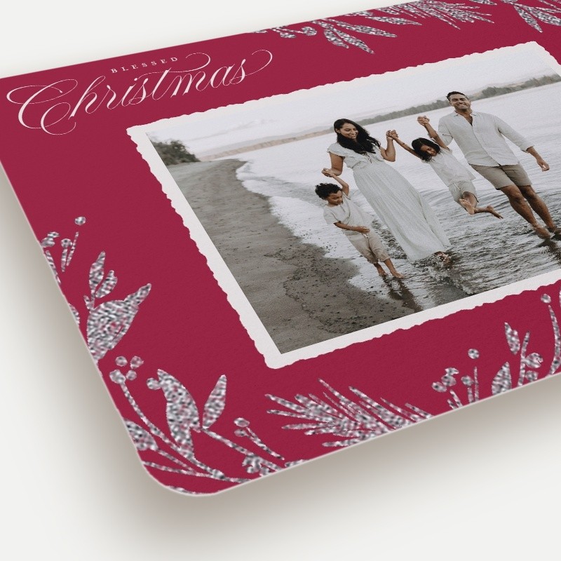 Shimmering Botanical Holiday Card