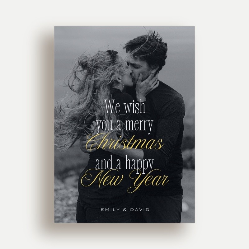 Mixed Type Overlay Holiday Card