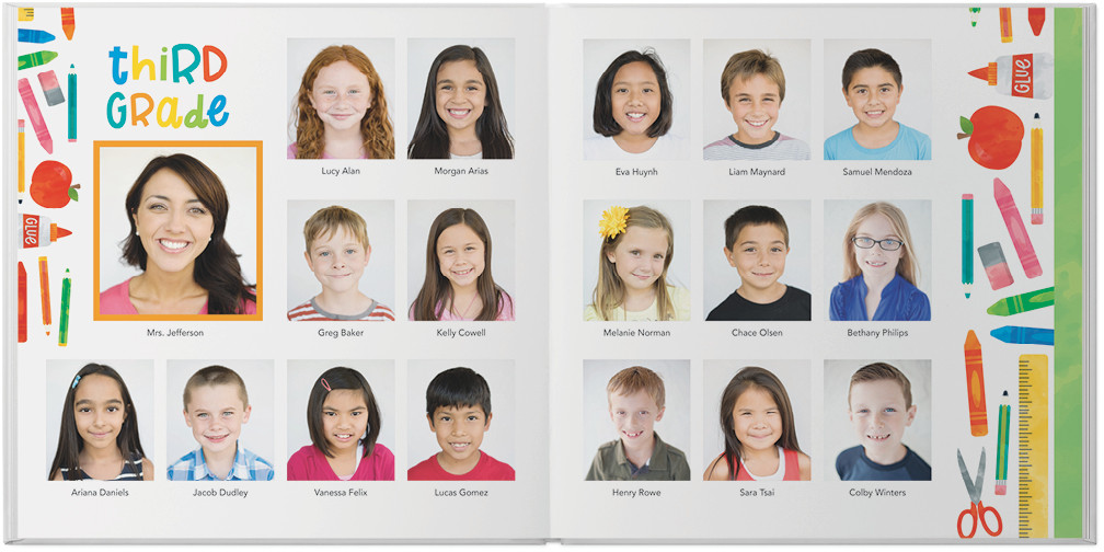 Colorful Elementary School Yearbook 10x10 undefined  Photo Book