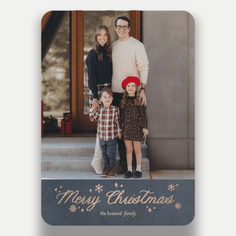 Snowflake Script Holiday Card