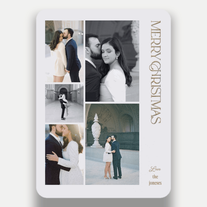 Vertical Swash Holiday Card