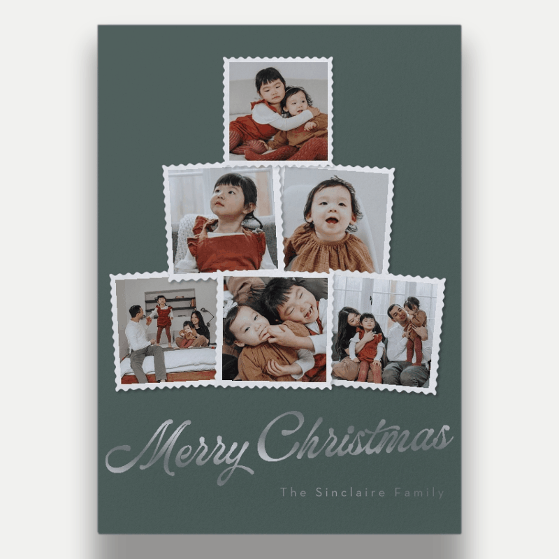 Photo Tree Stack Holiday Card