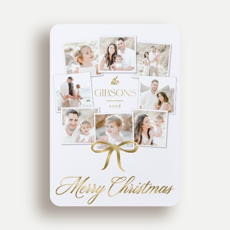 Bow Wreath Holiday Card