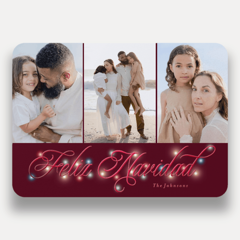 Glowing Flourish Holiday Card