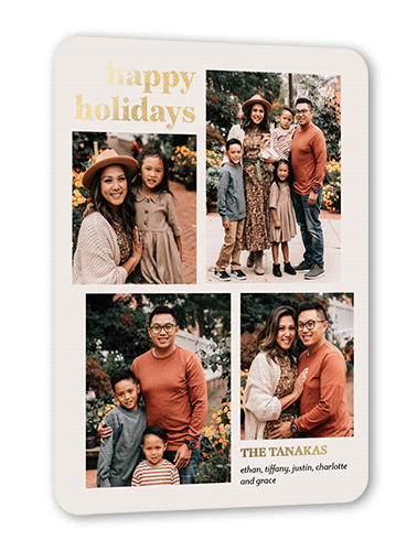Many Modern Memories 5x7 Gray  Holiday Card