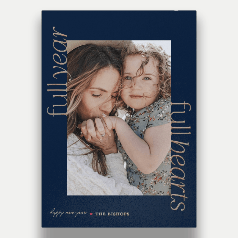 Vertical Script New Year's Card
