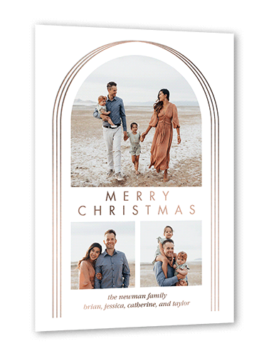 Gleaming Arch 5x7 White  Holiday Card