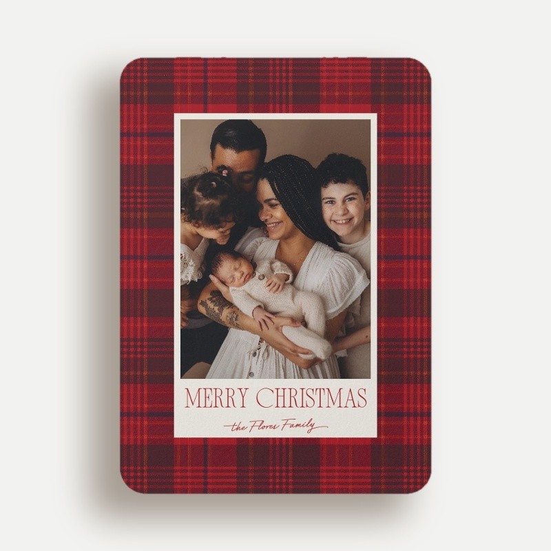 Tartan Backdrop Holiday Card