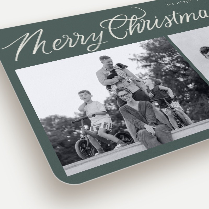 Brushed Merry Holiday Card