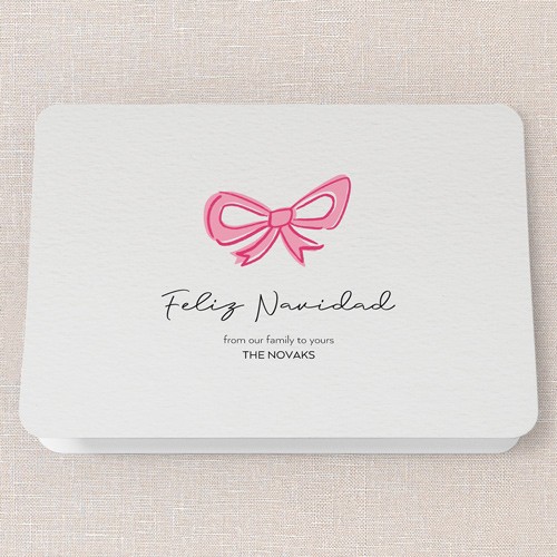 Unique Pink Christmas Card