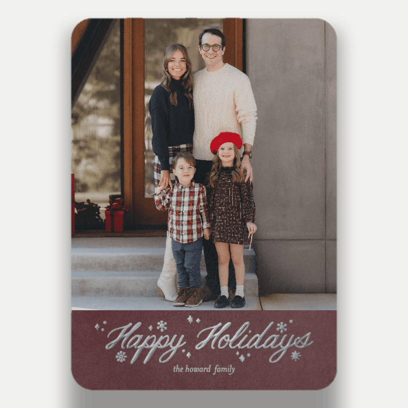 Snowflake Script Holiday Card