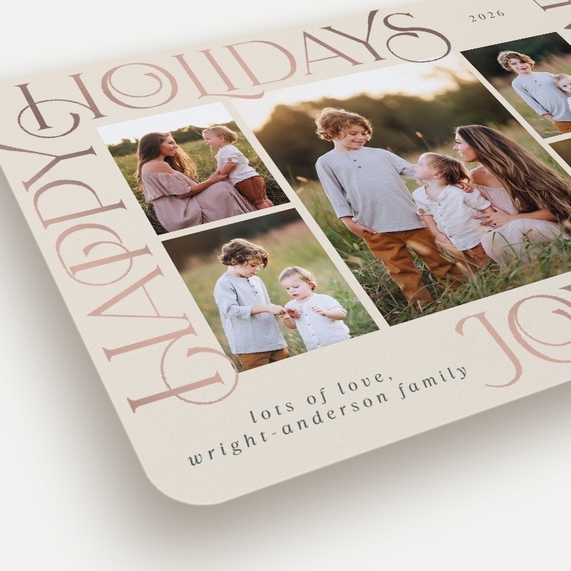 Word Frame Holiday Card