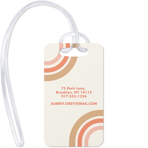 Double Rainbow 2x3 Pink  Luggage Tag