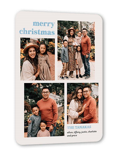 Many Modern Memories 5x7 Gray  Holiday Card