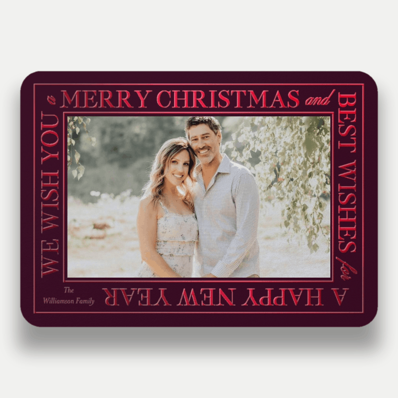 Wrapped Wishes Holiday Card