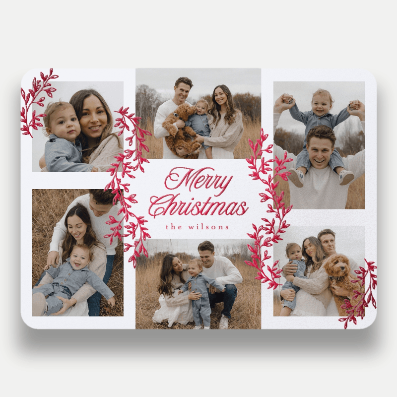 Painted Sprigs Holiday Card