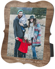 Printed Weathered Faux Wood Portrait