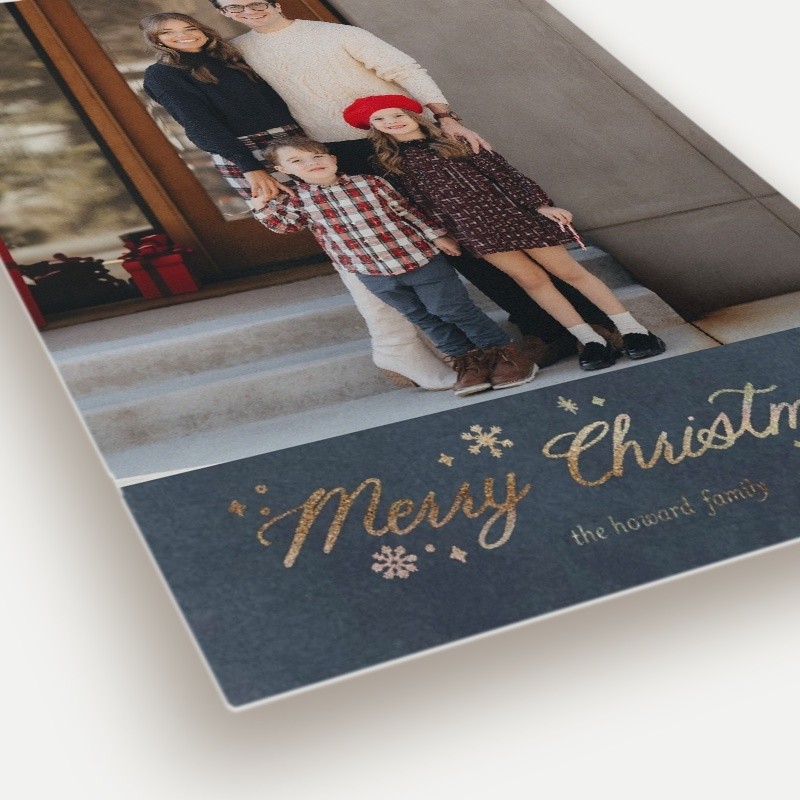 Snowflake Script Holiday Card