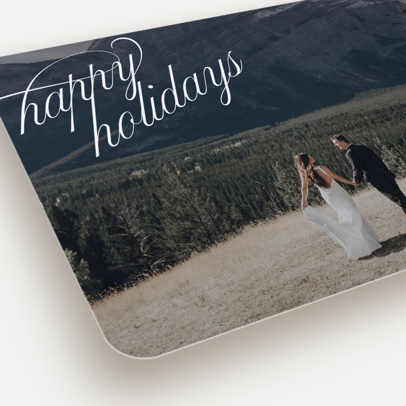 Exquisite Script Holiday Card