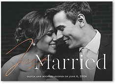 Just Married Calligraphy