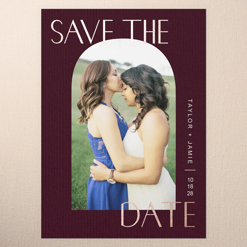 Rose Gold Foil Save The Date Cards