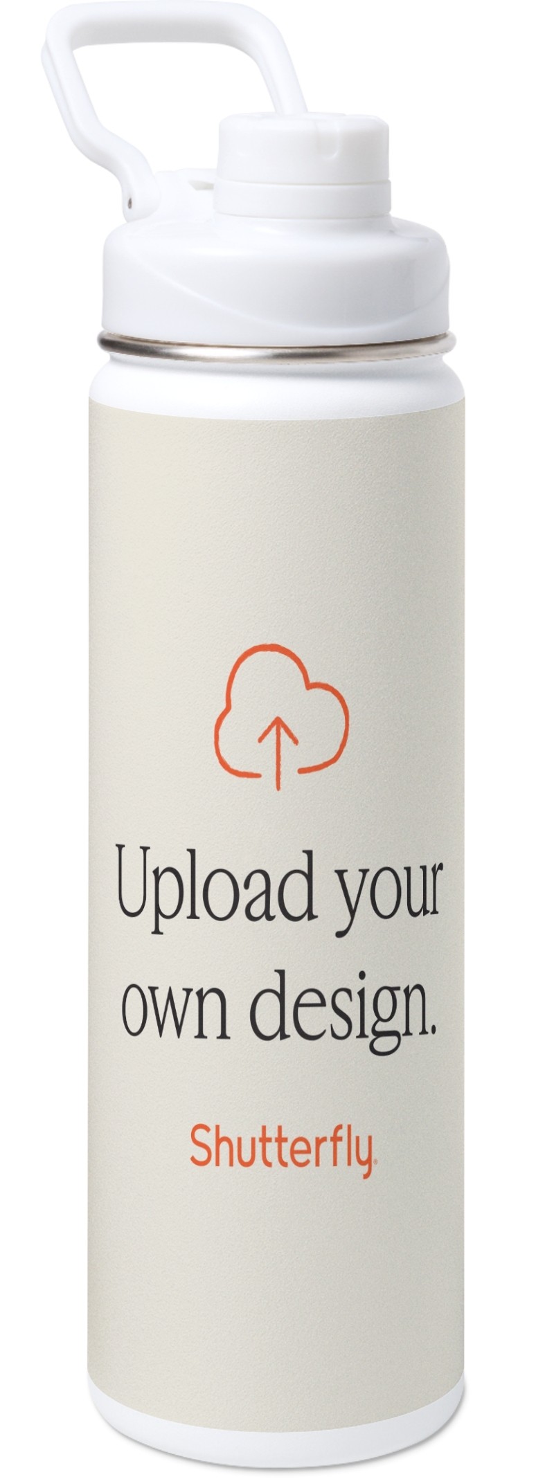 Upload Your Own Design Insulated Water Bottle Upload Your Own Design 22oz White Insulated Water Bottle