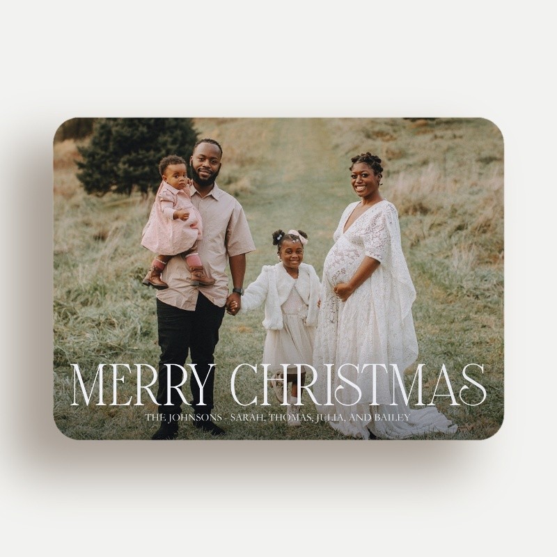 Modern Serif Holiday Card