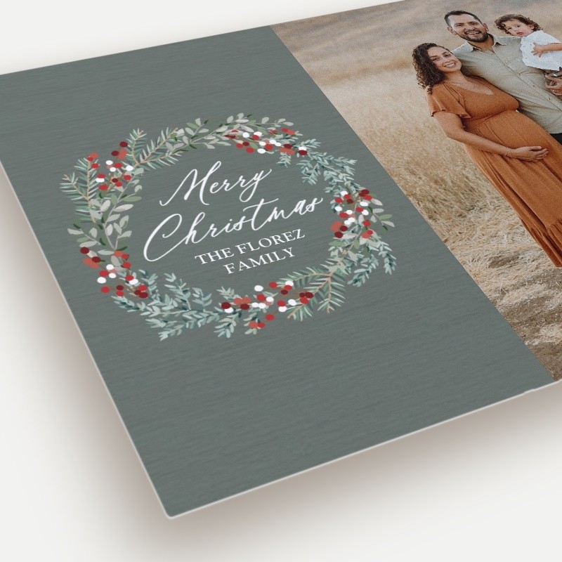 Berry Wreath Holiday Card