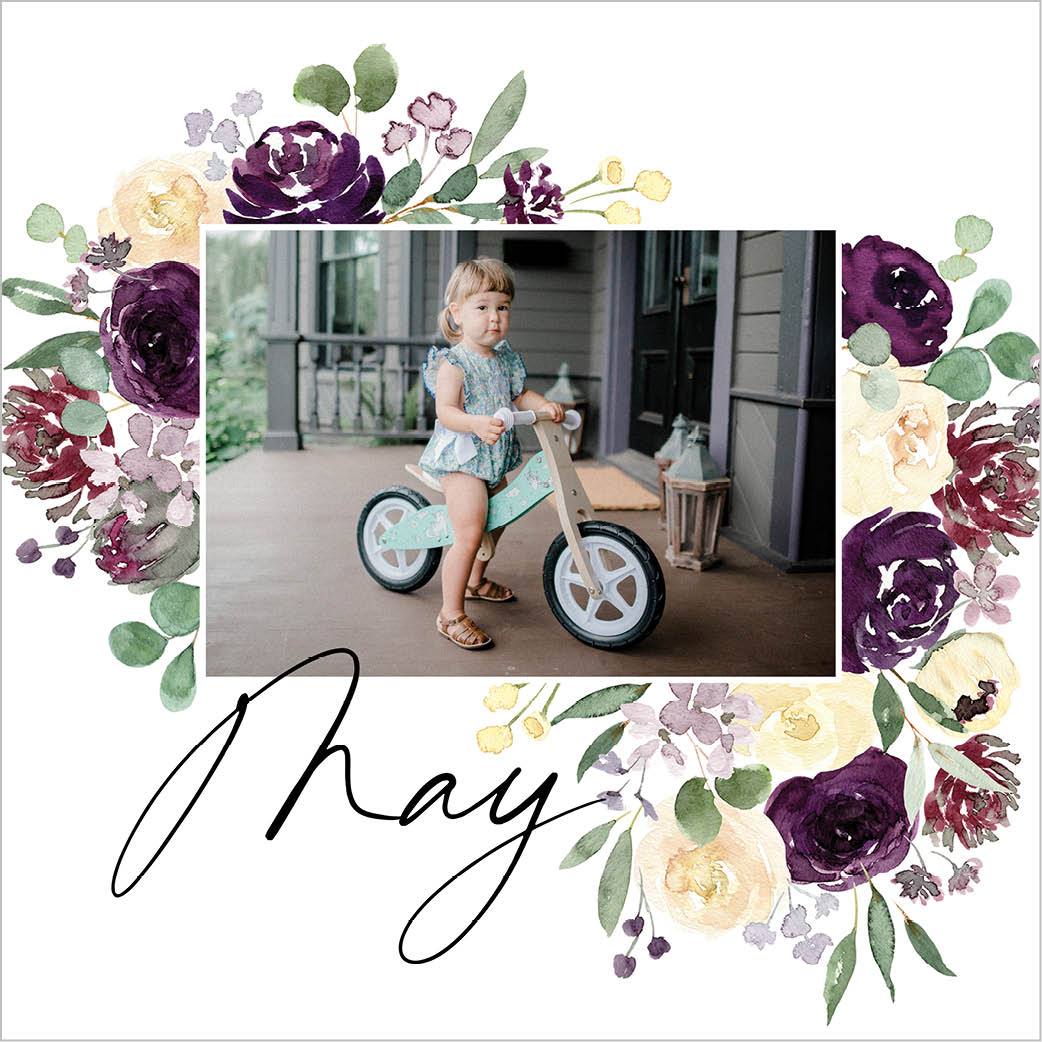 Seasonal Watercolor Florals by Kim Thoa 12x12 undefined  Wall Calendar