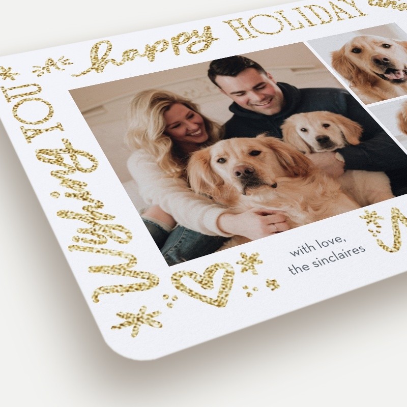 Glitter Greetings Holiday Card