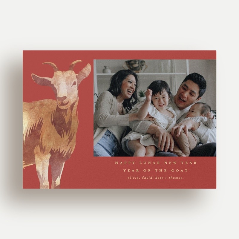 Goat New Year Lunar New Year Card