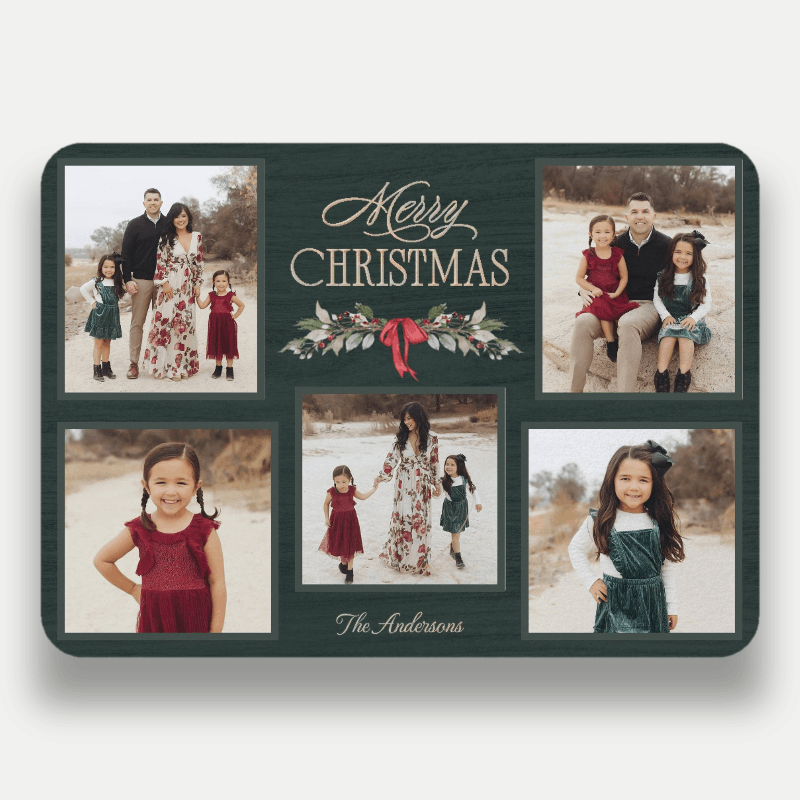 Holly Swag Holiday Card