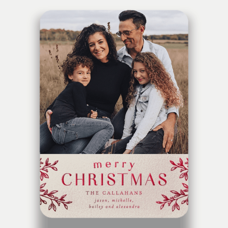 Foliage Frame Holiday Card